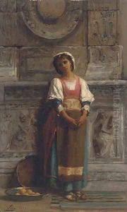 A southern Italian market girl by Anatole Vely