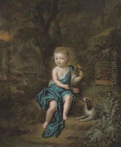 Portrait of a young boy by Mattheus Verheyden