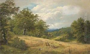 Harvesting the corn by C.B. Varnold