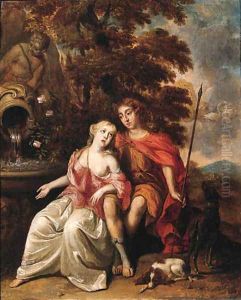 Venus and Adonis by Arie de Vois