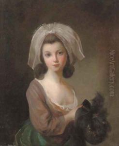 Portrait of a young lady by Antoine Vestier