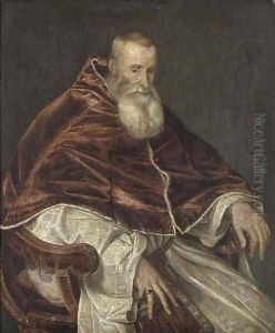 Portrait of Pope Paul III by Tiziano Vecellio (Titian)