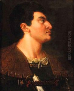 A nobleman, bust-length, in armour by Tiziano Vecellio (Titian)