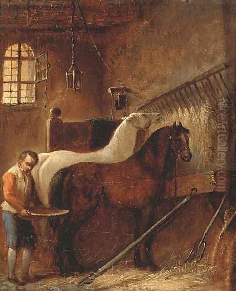 Feeding the horses - view 1