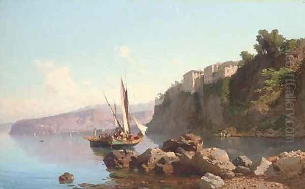 Fishing vessels before Sorrento - view 1