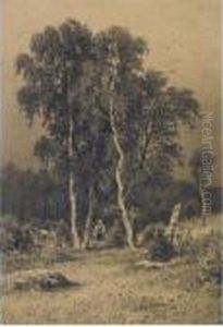 Gathering Mushrooms by Ivan Shishkin