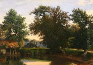 River In The Forest by Ivan Shishkin