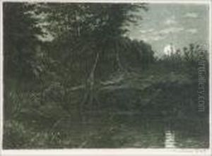 Ranta Kuunvalossa. by Ivan Shishkin