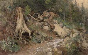 A Woodland Study by Ivan Shishkin