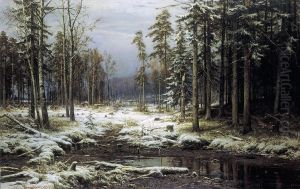 First Snow by Ivan Shishkin