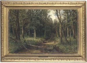 Wooded Landscape by Ivan Shishkin