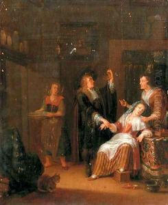 The doctor's visit by Adriaen The Elder Verdoel