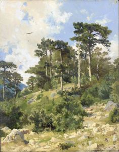 Wooded Landscape by Ivan Shishkin