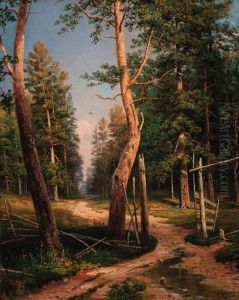 A Path In A Wood by Ivan Shishkin