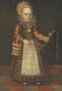 Portrait of a young girl by Cornelis van der Voort