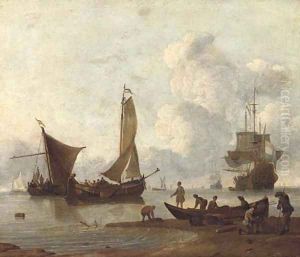 A sea piece by Willem Van De Velde