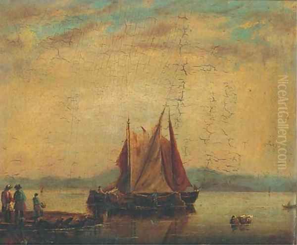 Barges in a calm offshore - view 1