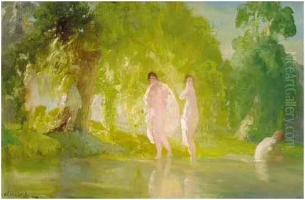 Bathing In A Forest Glade - view 1