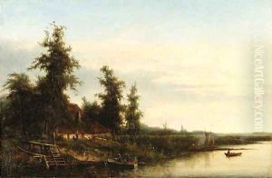 A cottage by a river A cottage by a river