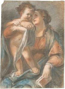 The Madonna holding the Infant Christ standing on her lap by Giovanni Maria Viani