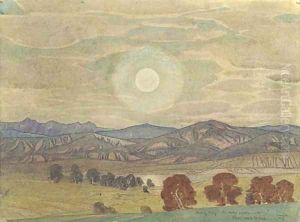 Mountainous landscape at dusk by Maksimilian Aleksandrovich Voloshin