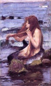 Sketch for 'A Mermaid' by John William Waterhouse