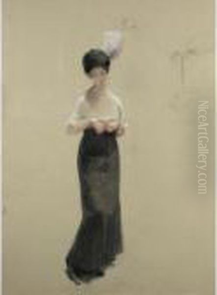 Jeune Femme En Chapeau A Plume
Young Woman In A Hat With A Feather - view 1