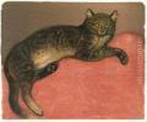 L'hiver Ou Chat Sur Un Coussin by Theophile Alexandre Steinlen