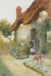 A Summer Evening; After The Day's Toil Is O'er, A Pair by Arthur Claude Strachan