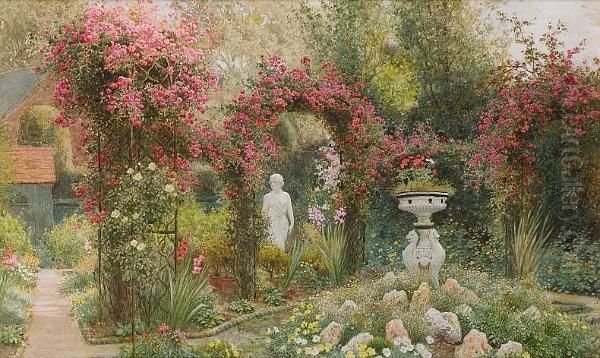 A Statue In A Romantic Garden - view 1
