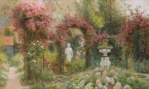 A Statue In A Romantic Garden A Statue In A Romantic Garden