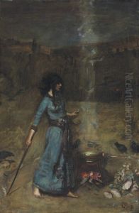 Study for The Magic Circle by John William Waterhouse