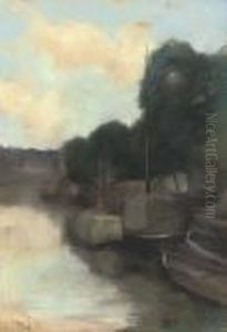 Auf Dem Canal by Lesser Ury