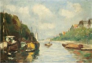 Amsterdamer Graeft (amsterdam Canal) by Lesser Ury