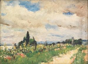 Uferweg Am Rhein, C. 1924 by Lesser Ury