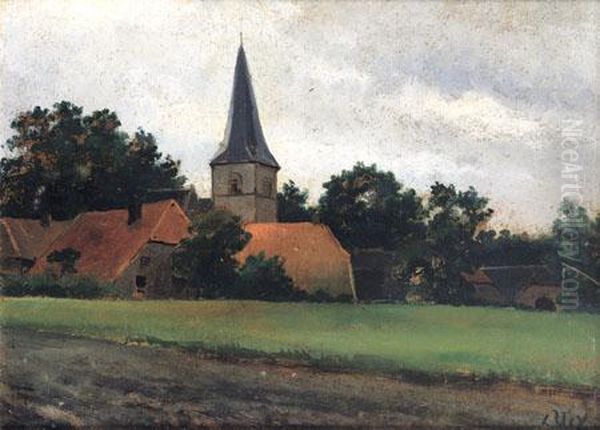 Houses And Trees At Sunset - view 1