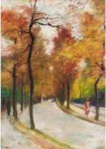Herbst Im Tiergarten (autumn In Tiergarten) by Lesser Ury