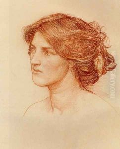 Study For Gather Ye Rosebuds While Ye May by John William Waterhouse