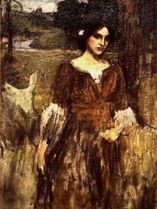 Study for The Lady Clare 2 by John William Waterhouse