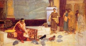 The Favourites of the Emperor Honorius study 1883 by John William Waterhouse