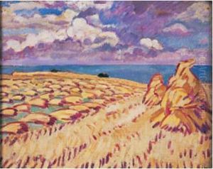 Champs De Ble Devant La Mer by Louis Valtat