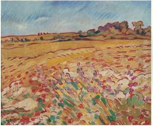 Champs De Ble Et De Coquelicots, Circa 1920 by Louis Valtat