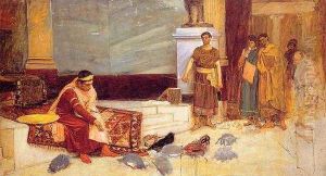 Study for The Favourites of the Emperor Honorius by John William Waterhouse