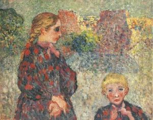 Deux Enfants Sur La Place by Louis Valtat