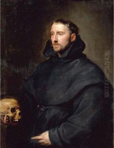 Portrait Of A Monk Of The Benedictine Order, Holding A Skull