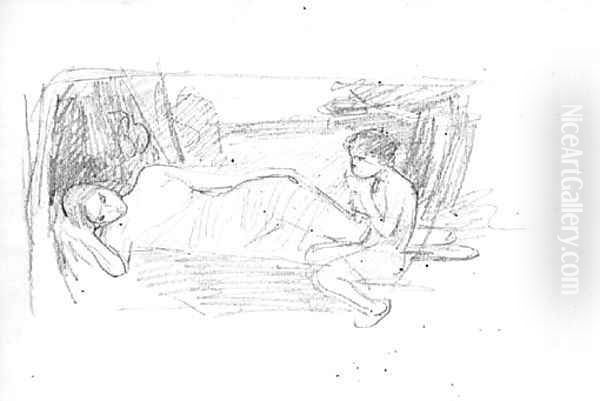 Sketches including a study for 'Narcissus' - view 1