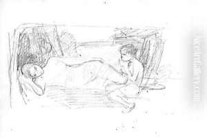 Sketches including a study for 'Narcissus'