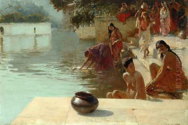 Woman's Bathing Place i Oodeypore, India - view 1