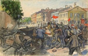 At The Barricades by Ivan Alexeievitch Vladimirov