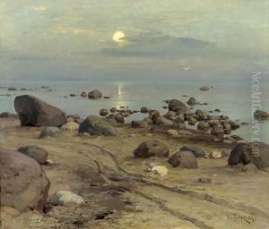 Evening Light At Sea. by Iulii Iul'evich (Julius) Klever